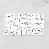 3D wiskunde whiteboard wiskundeleraar Visitekaartje (Achterkant)