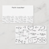 3D wiskunde whiteboard wiskundeleraar Visitekaartje (Voorkant / Achterkant)
