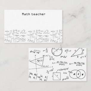 3D wiskunde whiteboard wiskundeleraar Visitekaartje