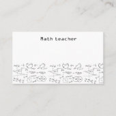 3D-wiskunde witbordbord wiskunde leraar Visitekaartje (Voorkant)