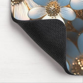 3D Wit en Goud Daisy Muismat (Hoek)