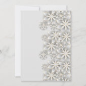 3D witte bloemen Kaart (Voorkant)