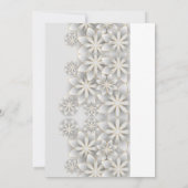 3D witte bloemen Kaart (Achterkant)