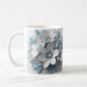 3d witte bloemen mok wrap, 3d design wrap mok (Links)