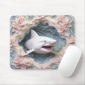 3D witte haai Muismat (Met muis)