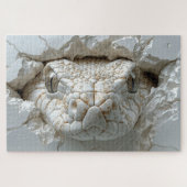 3D Witte Koning Cobra Slang Jigsaw Puzzel (Horizontaal)