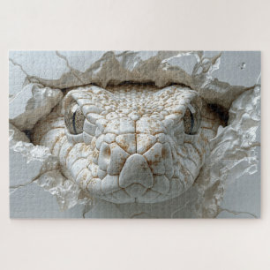 3D Witte Koning Cobra Slang Jigsaw Puzzel