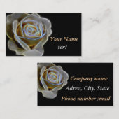 3D witte roos Visitekaartje (Voorkant / Achterkant)