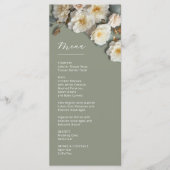 3D Witte Rozen Saliegroen Menu (Voorkant)