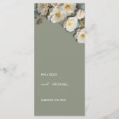 3D Witte Rozen Saliegroen Menu (Achterkant)