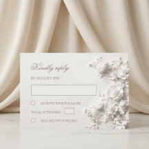 3D Witte Rozen Wilde Bloemen Bruiloft