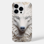 3D witte wolf gezicht Case-Mate iPhone Case (Achterkant)