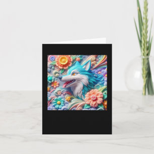 3D wolfsticker  Kaart