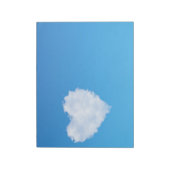 3D-wolk uit het zachte hart in een blauwe hemel Notitieblok (Linkerzijde)