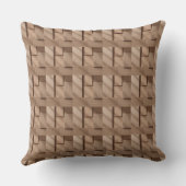 3D Wooden Block Pattern with Light Brown Grain and Kussen (Achterkant)