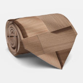 3D Wooden Block Pattern with Light Brown Grain and Stropdas (Opgerold)