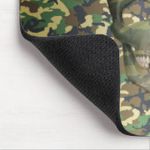 3D Woodland Camo Skull Muismat (Hoek)