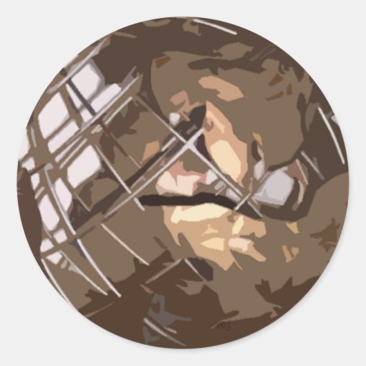 3D World-Sticker Ronde Sticker (Voorkant)