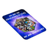 3D-Würfel-Fotokollage vor strahlendem Licht Magneet (Rechterzijde)