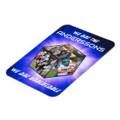 3D-Würfel-Fotokollage vor strahlendem Licht Magneet (Linkerzijde)