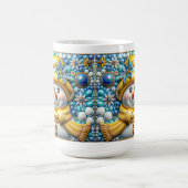 3D Yellow Christmas Snowman  Koffiemok (Center)