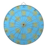 3D Yellow Sun-tekenpatroon Dartbord (Voorkant)