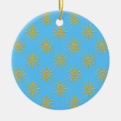 3D Yellow Sun-tekenpatroon Keramisch Ornament (Voorkant)