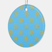 3D Yellow Sun-tekenpatroon Keramisch Ornament (Links)