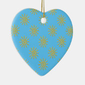 3D Yellow Sun-tekenpatroon Keramisch Ornament (Rechts)