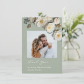 3D Yellow White Roses Bedankkaart (Staand voorkant)