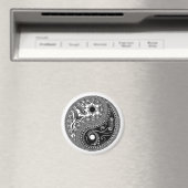 3D Yin & Yang Sun & Moon Sky & Zee - Magnet (Insitu (Vaatwasser))