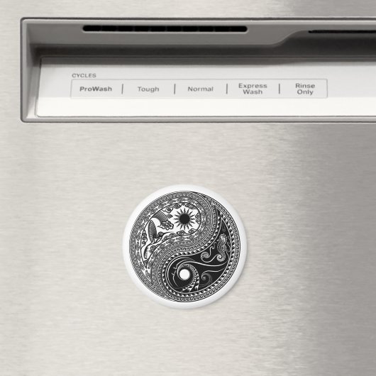 3D Yin & Yang Sun & Moon Sky & Zee - Magnet (Insitu (Vaatwasser))