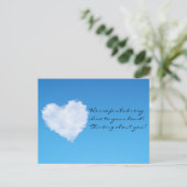 3D zachte hartwolk. Denk aan jou! Briefkaart (Staand voorkant)