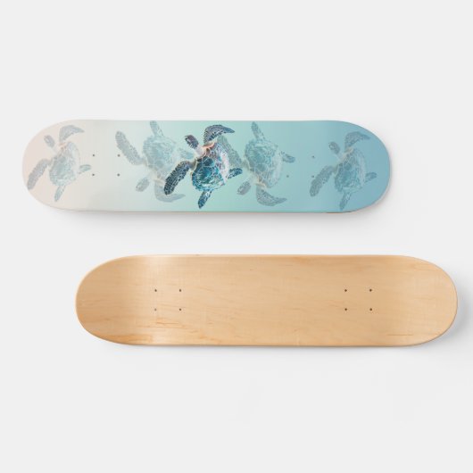 3D Zee Schildpadden Ocean Thema Persoonlijk Skateboard (Horizontaal)
