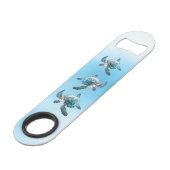 3D Zee Schildpadden Ocean Thema Speed Flessenopener (Achterkant Gekanteld)