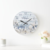 3D Zeeen sterren en schelpen | Kustmonogram Grote Klok (Huis)