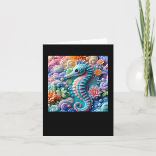 3D Zeepaarden Sticker Kaart (Voorkant)