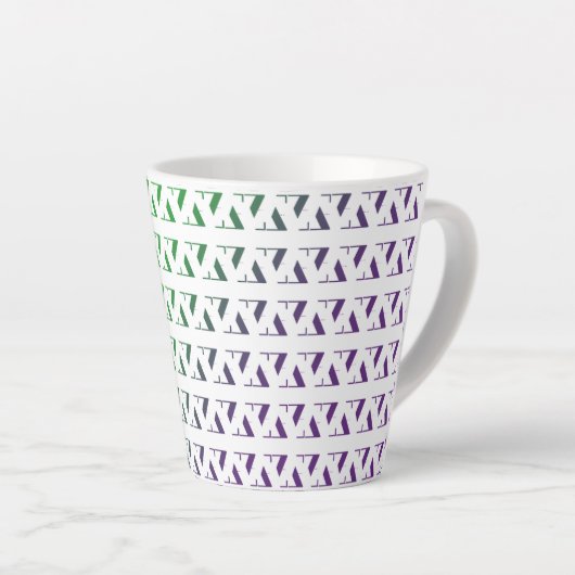 3D zigzagpatroon Latte mok (Rechterhoek)