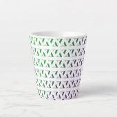 3D zigzagpatroon Latte mok (Voorkant)