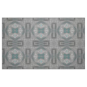 3D! Zilvergrijs Wit Turkoois ~ Stof (Fat Quarter)