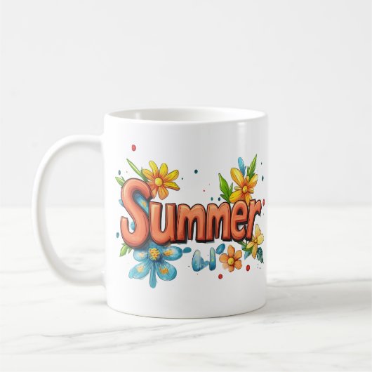 3d zomertekst koffiemok (Links)