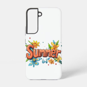3d zomertekst samsung galaxy hoesje