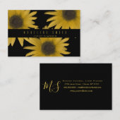 3D Zonnebloemen Binnenlandse Ontwerper Garden Visitekaartje (Voorkant / Achterkant)