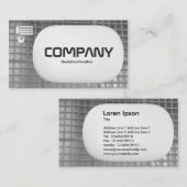 3d zuigtablet - glazen wand zwart en wit visitekaartje (Voorkant / Achterkant)