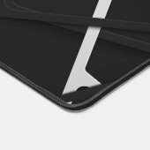 3D zwart lint achtergrond Bureaumat (Hoek)