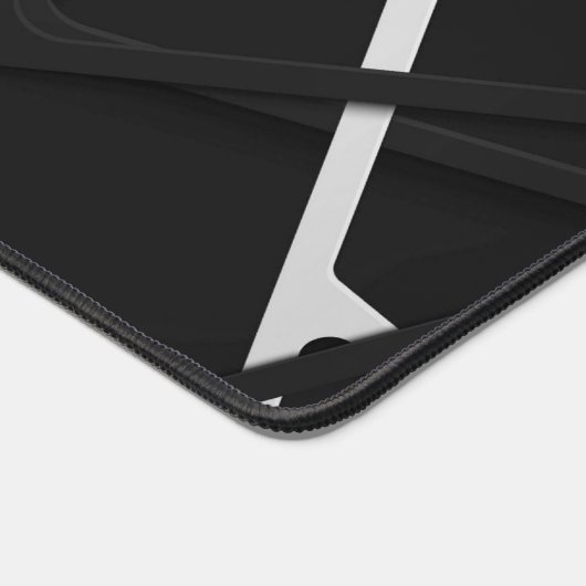 3D zwart lint achtergrond Bureaumat (Hoek)