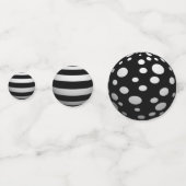 3D zwarte en witte ballen Confetti (Voorkanten)