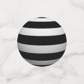 3D zwarte en witte ballen Confetti (Kleine voorkant)