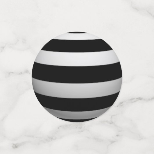 3D zwarte en witte balls Confetti (Kleine voorkant)