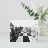 3D Zwarte en Witte Kaas Board Briefkaart (Staand voorkant)